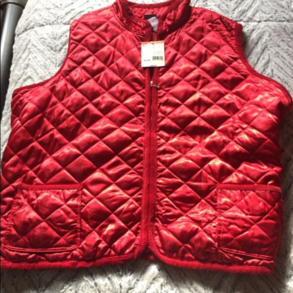 NWT Laura Scott Quilted Vest Plus Size 24/26W ♥️